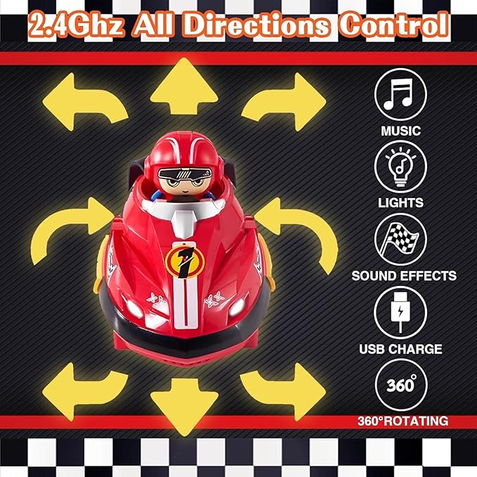 Khelokoodo® Ultimate Bumper Car Duel – 2-Player RC Go-Kart Set